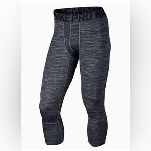 Nike Pro Hypercool Men’s Sz M Space Dye Obsidian 3/4 Leggings